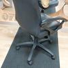 Black Leather Executive Chair With Fixed Arms 