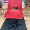 Red Plastic Swivel Chair 