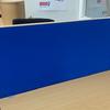 1600mm Desk Mounted Screen Blue with Maple Trim