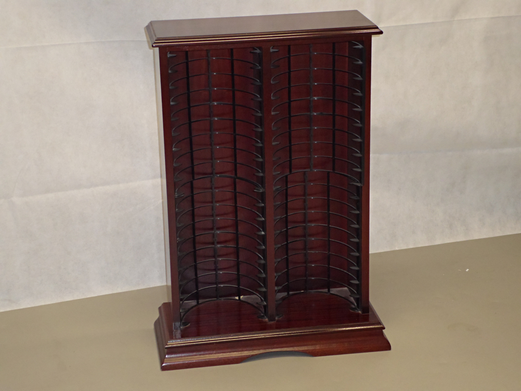 Mahogany Reproduction Style VHS Video Cassette Stand SOS Office