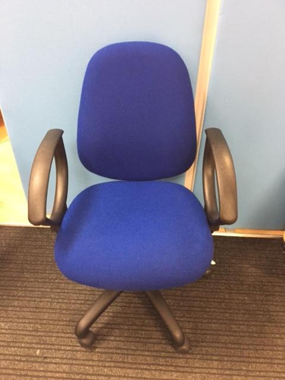 Alliance Scuba Blue High Back Operator Chair With Arms