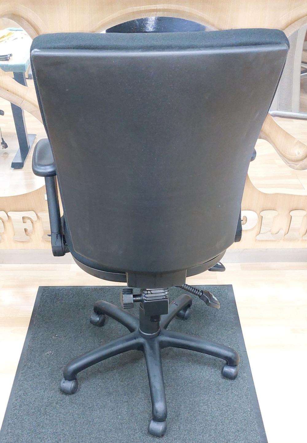 Alliance Black Squared Back Operator Chair with Adjustable Folding Arms