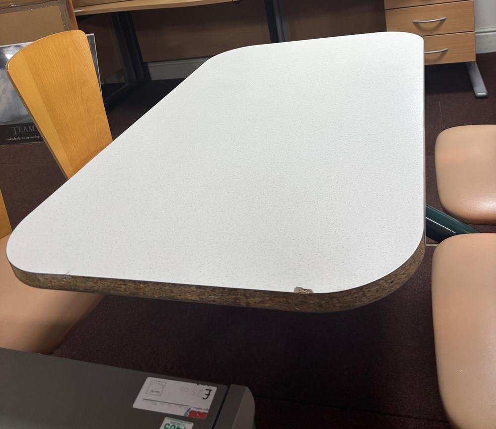 4 Seater Modular Canteen Table Double Entry