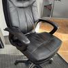 Leather Faced Executive Chair in Black