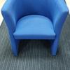 Blue Fabric Tub Chair 