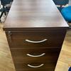 Walnut 800mm Deep Desk High Pedestal