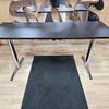 1575mm Wide Black Narrow Workstation / Meeting Table