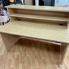 Maple Reception Counter with Decorative Front Panel & Desk Hutch