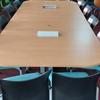 Beech Boardroom Table With Rounded Corners 