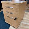 Imperial Light Oak 3 Drawer Mobile Pedestal