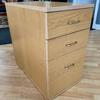Light Oak Desk High Pedestal 750mm Deep