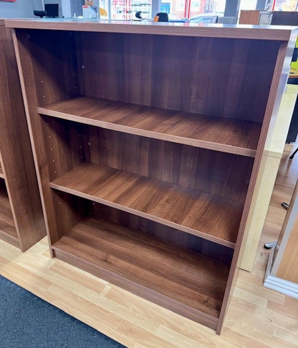 Hawk Walnut Bookcase 975mm Wide with Adjustable Shelves 