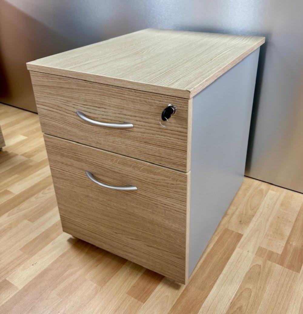 Beech 2 Drawer Filing Cabinet 