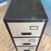 Lockable 3 drawer Filing Cabinet brown / Beige