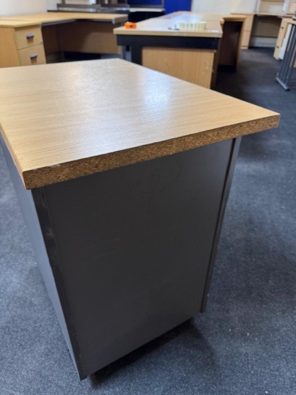 Beech Tall Mobile Desk Pedestal (edging missing from rear)