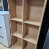 Wooden Beech Bookcase With Fixed Shelves And Solid Back Panel