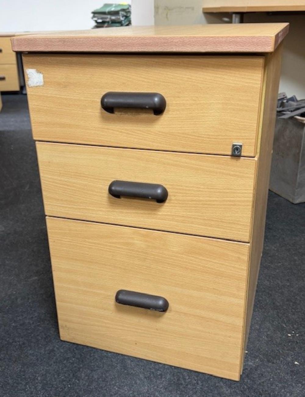 Beech Pedestal Drawer 680mm High