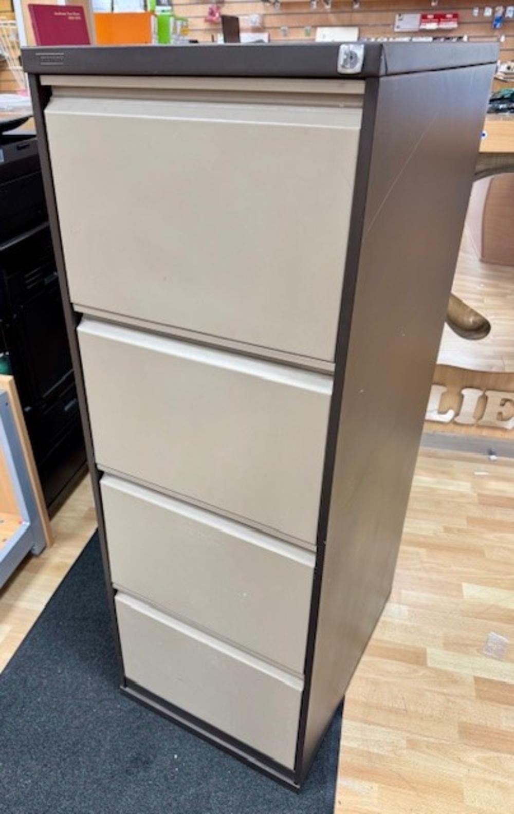 Triumph Brown / Beige 4 Drawer Filing Cabinet