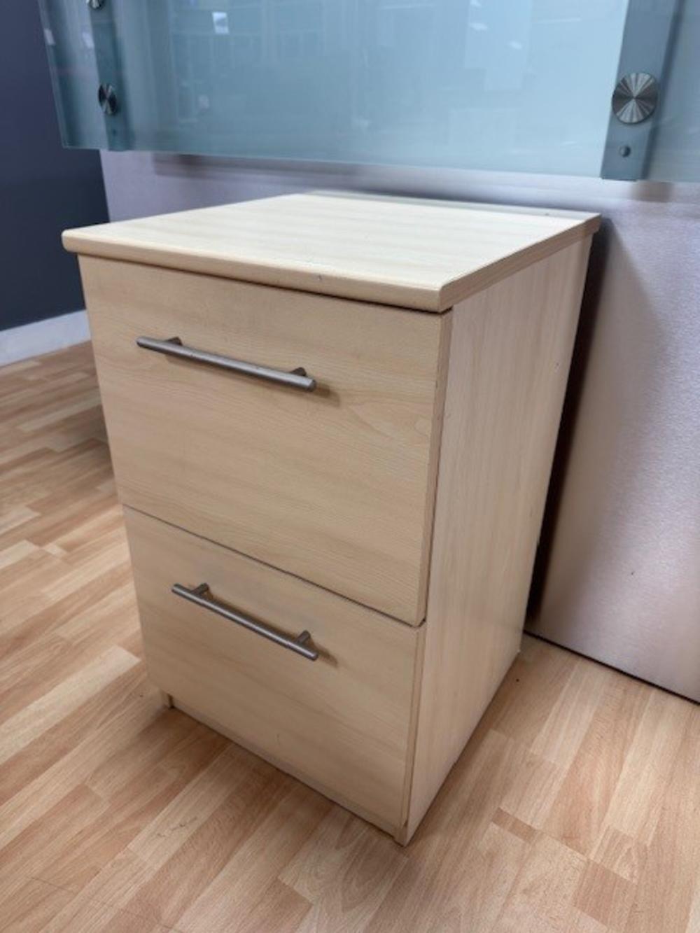 Maple 2Dr Home Filing Cabinet - A4 Size Suspension Files required