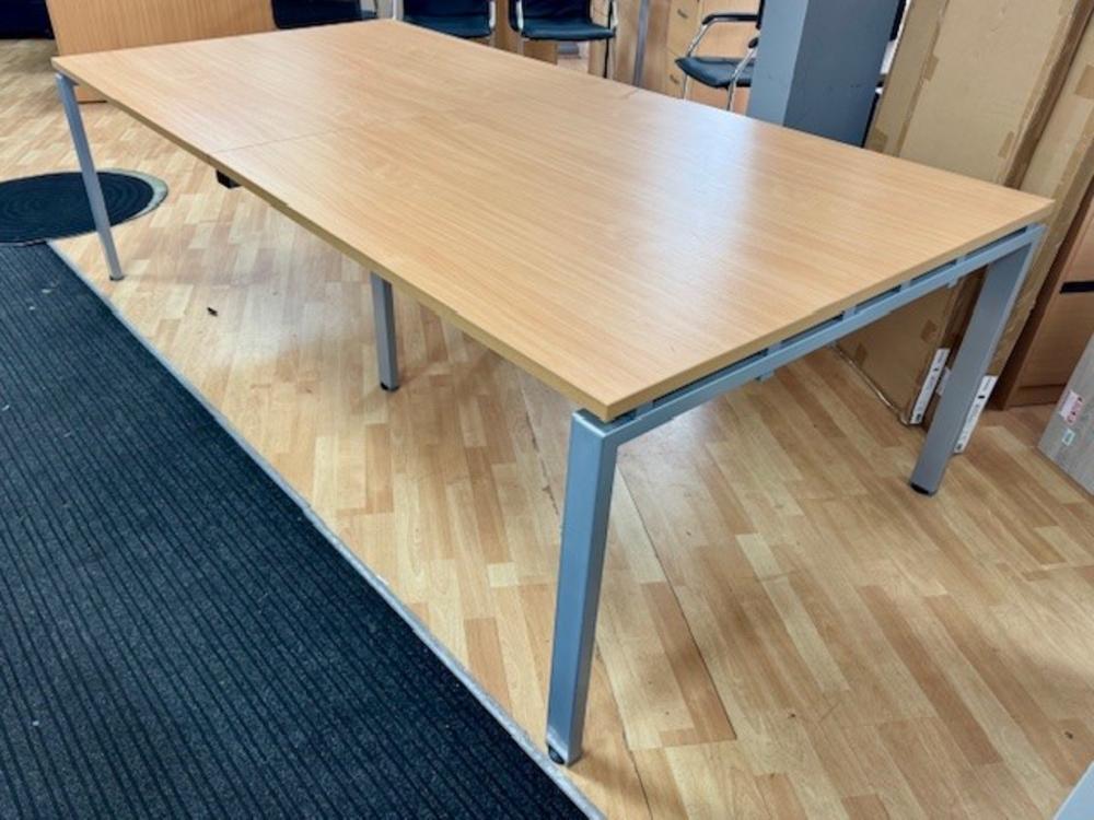 Beech 2400 x 1200mm 2 Section Boardroom Table 