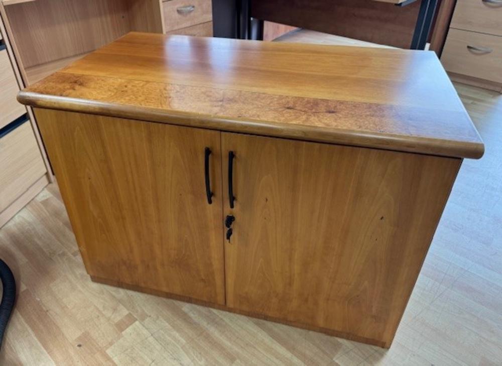 Real Wood Veneer Executive Lockable Double Door Cupboard