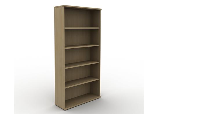 Open Bookcase 4 Shelves Oak
