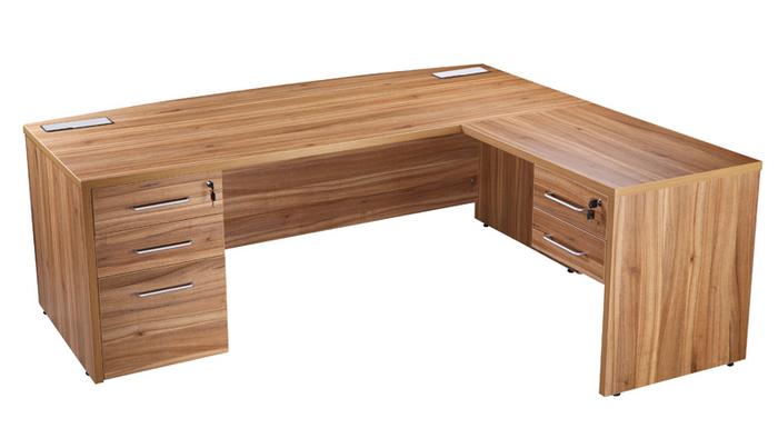 OI Executive L Shape Desk with Mobile Pedestal & Fixed Return Pedestal