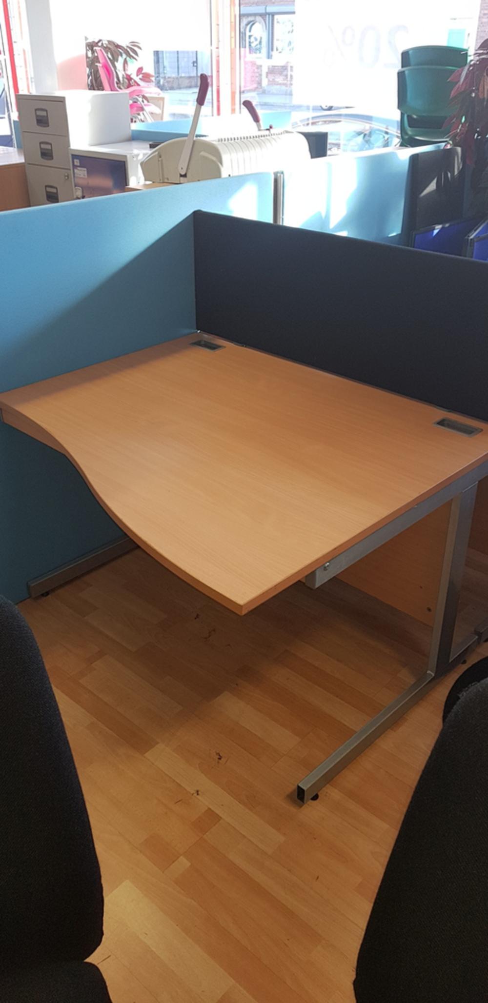 Imperial Beech 1200mm Wave Desk Right Handed
