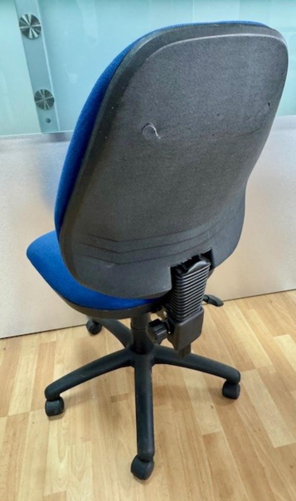 Blue Operator Chair - Damage to Outer Shell on Backrest