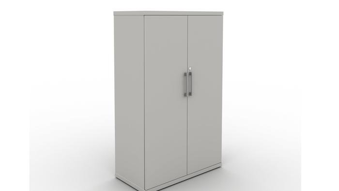 Cirrus Double Door Storage 3 Shelves White