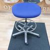 Blue Fabric Draughtsman Chair With Foot Ring 
