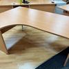 Panel Leg 1800mm Left Hand Radial Desk in Beech