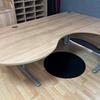 2000mm Santiago Cherry D Ended Radial Desk Right Handed 