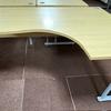 1800 x 1200mm Radial Desk R/Handed Stone Oak