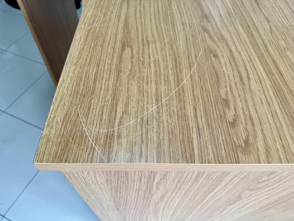 Left Handed 1200mm Home Office Radial Desk in Light Oak