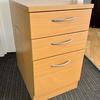 Elite Desk High Pedestal in Beech 600mm