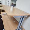 1400mm Beech Workstation With Silver Legs 