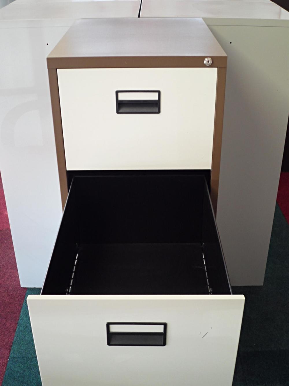 4 Drawer Filing Cabinet Brown/Beige