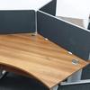 3x Walnut 1000mm x 600mm Segment Desk With Screens 