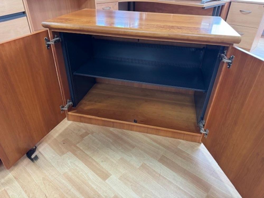 Real Wood Veneer Executive Lockable Double Door Cupboard