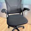Mesh Backed Operator Chair With Fold Back Armrests - Missing Arm Cap