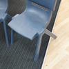Set Of 2 Grey Plastic Stacking Chairs 