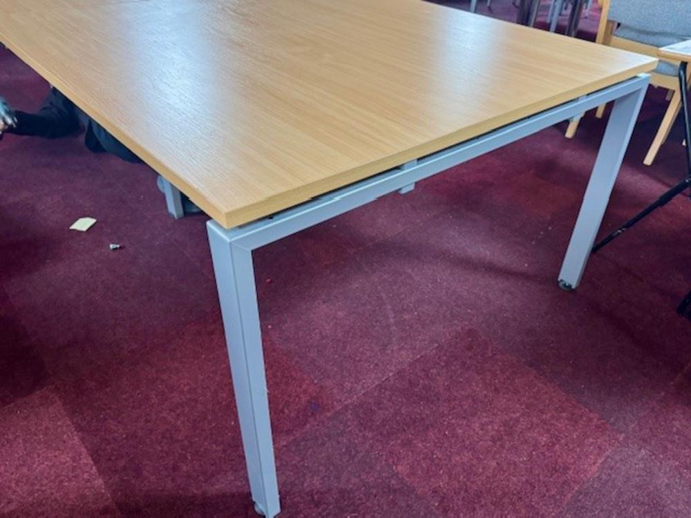 Beech 3600 x 1200mm 3 Section Boardroom Table with Cable Port 