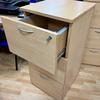 L&P Saturn Heavy Duty 3 Drawer Lockable Filing Cabinet in Beech