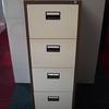 4 Drawer Filing Cabinet Brown/Beige