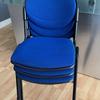 Set of 3 Blue Stacking Chairs