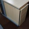 Maple Right Handed 1600mm Wave Desk With Mobile Pedestal 