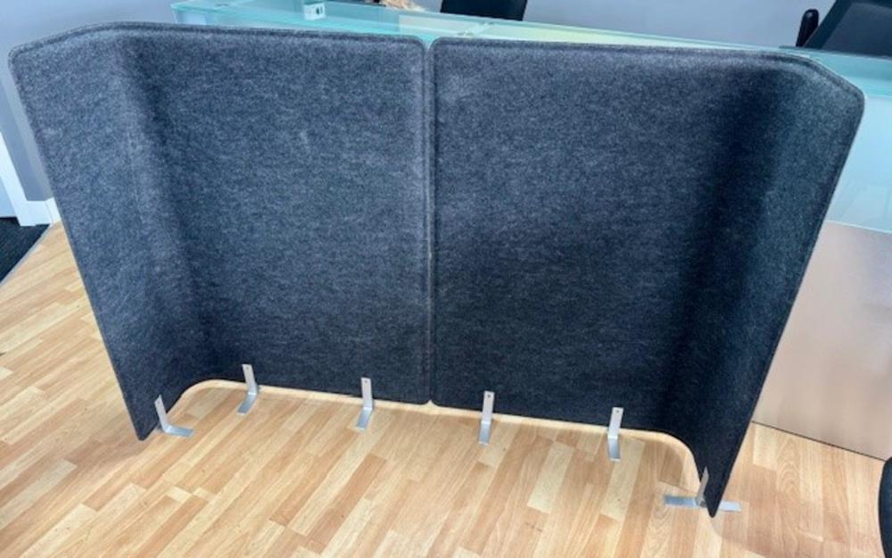Pair of Ikea Floor Standing Dividers - Graphite Fabric