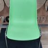 Lime Green Plastic Stacking Chair With Chrome Legs 