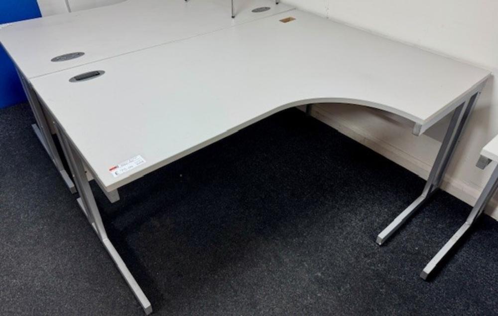 Imperial Grey 1600mm R/H Radial Desk